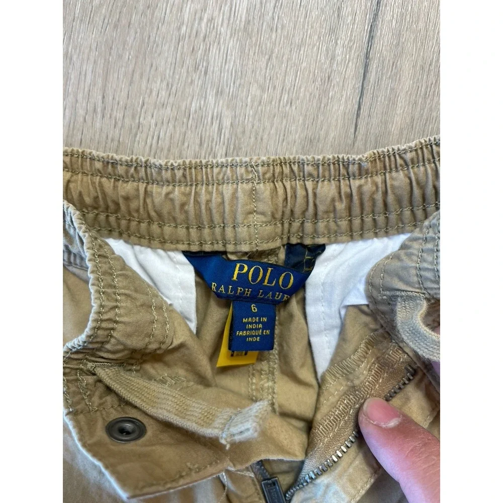 Polo Ralph Lauren Boys Tan Utility Jogger Pants Khaki 6